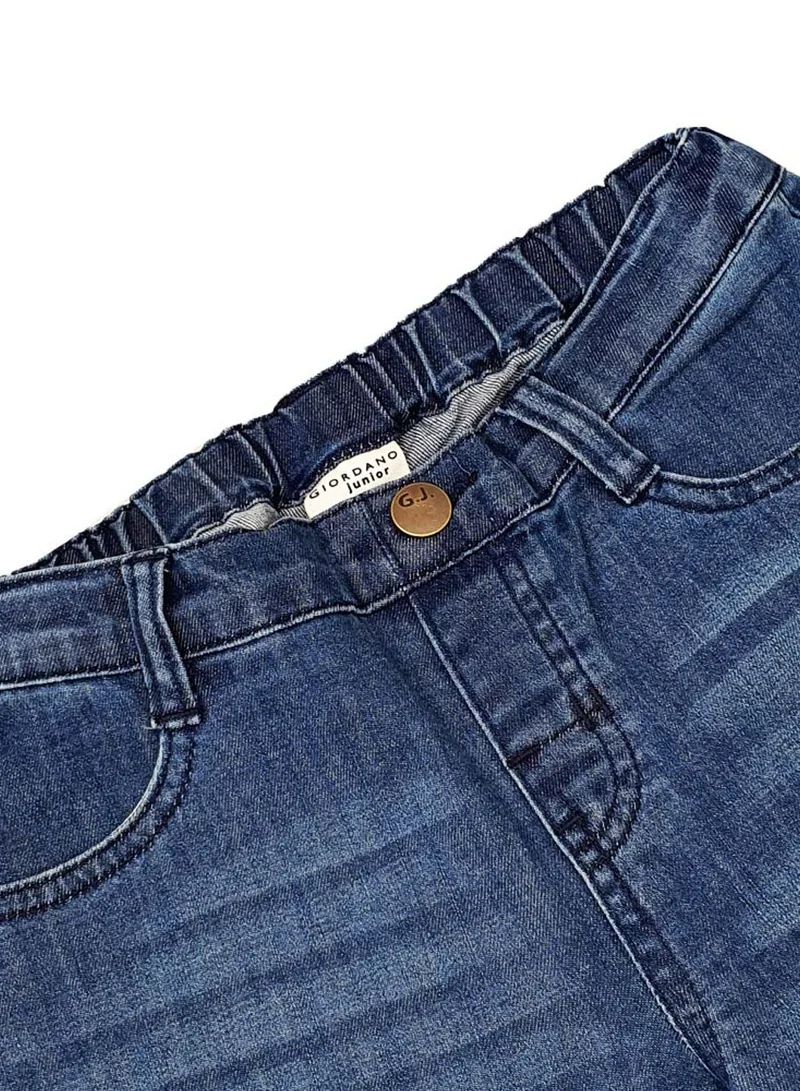 جيوردانو Kids’ Stretch Denim Jeans with Elastic Waist and Taper Fit